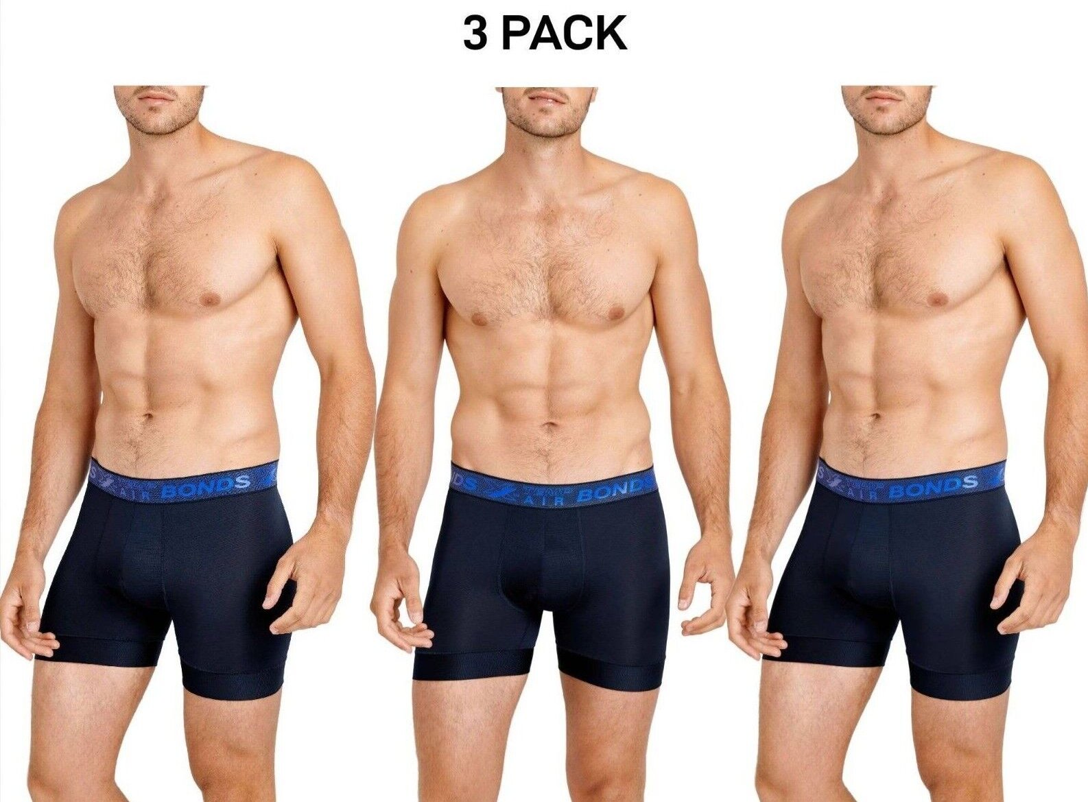 Bonds Mens X-Temp Air Trunk Activemesh Panels Promote Airflow Undies 3 Pack MX4R