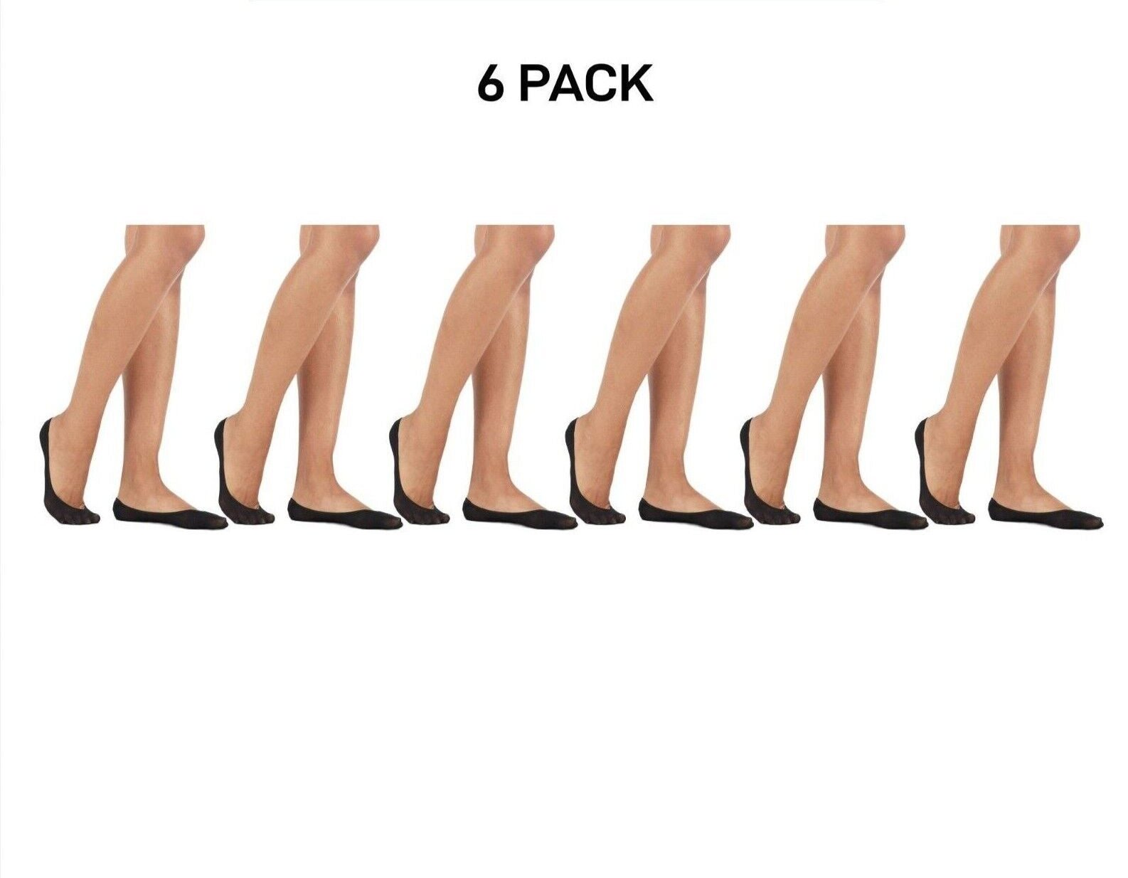 Bonds Womens Sheer Relief Smooth Footlet Soft Seamless Cushioned 6 Pack HXPV1N