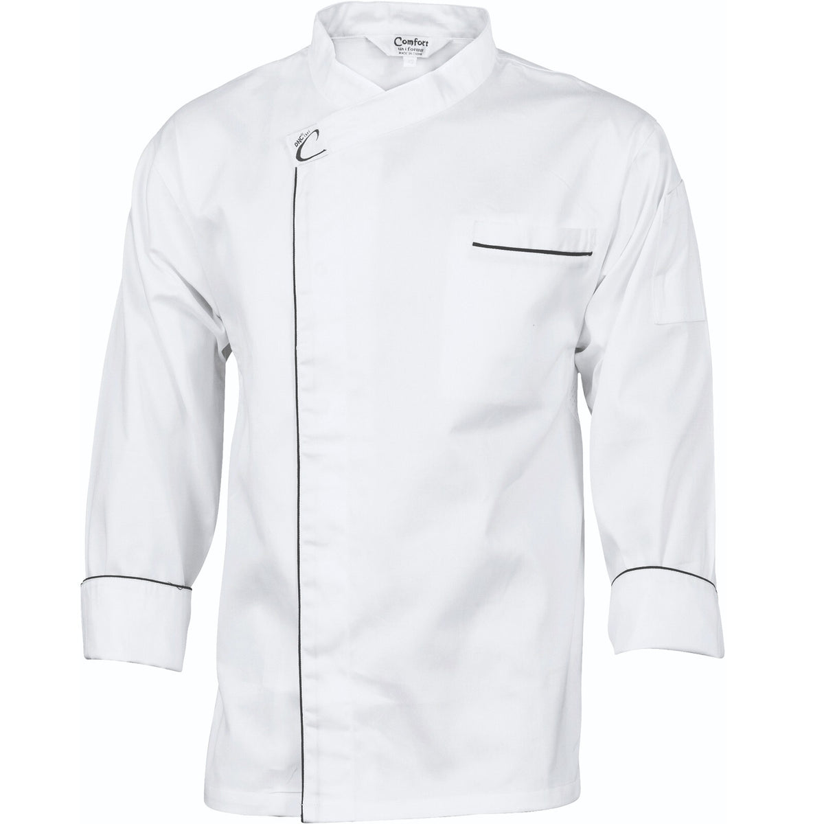 DNC Unisex Cool Breeze Modern Jacket Long Sleeve FREE Flat top chef hat 112