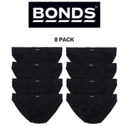 Bonds Mens Action Brief  Soft Cotton and Encased Elastic Comfort 8 Pack M8OS4