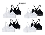 Bonds Girls Super Stretchies Racer Crop Double Layered Front 8 Pack UXNK2A