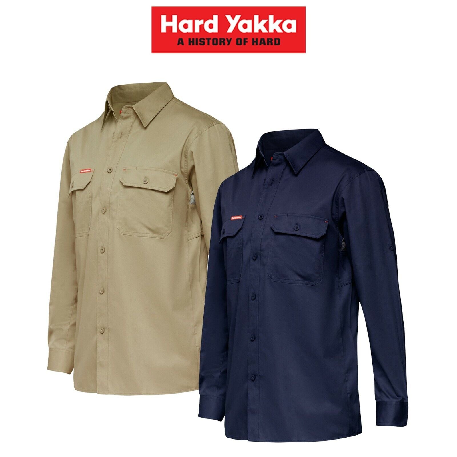 Mens Hard Yakka Core Summer Weight Cool Vented Drill Work Shirt Tradie Y04630