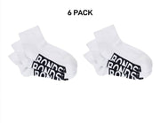 Bonds Mens Logo Cushioned Quarter Crew Socks Smooth Toe Seams 6 Pack SXN93N