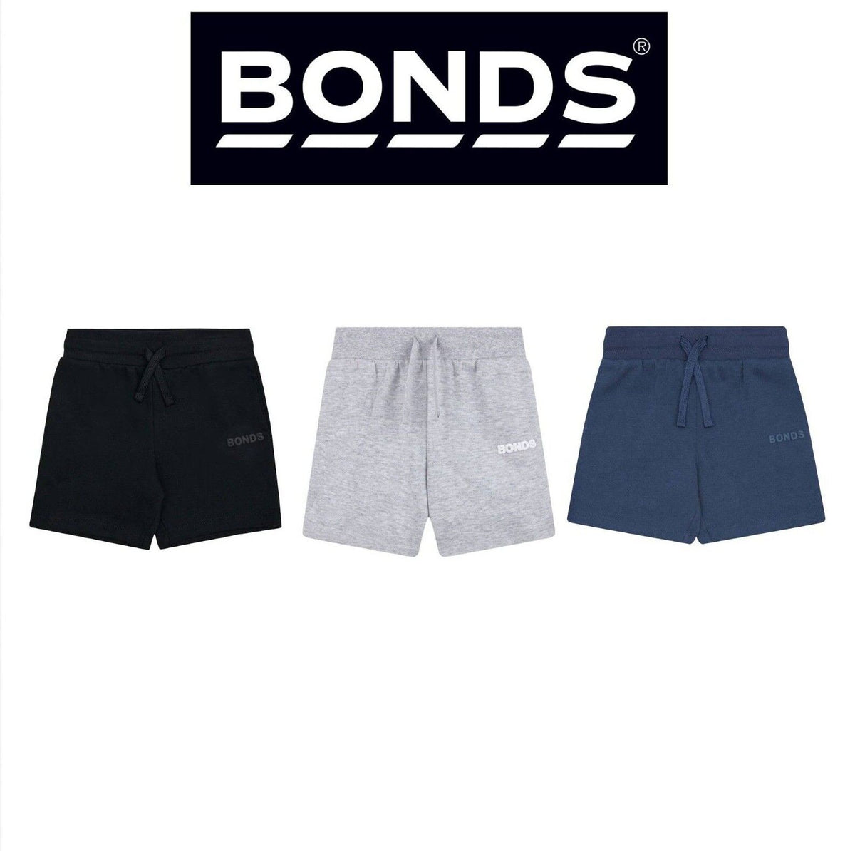 Bonds Kids Tech Sweats Short Lightweight Sporty Soft Rib Waistband KW93K