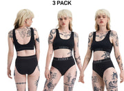 Bonds Womens Retro Rib Hi Hi Bikini Smooth Comfy Stretchable Knit 3 Pack WU8FA