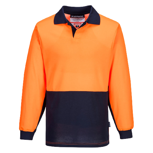 SALE Portwest Long Sleeve Food Industry Cotton Comfort Polo Work Safety MF213