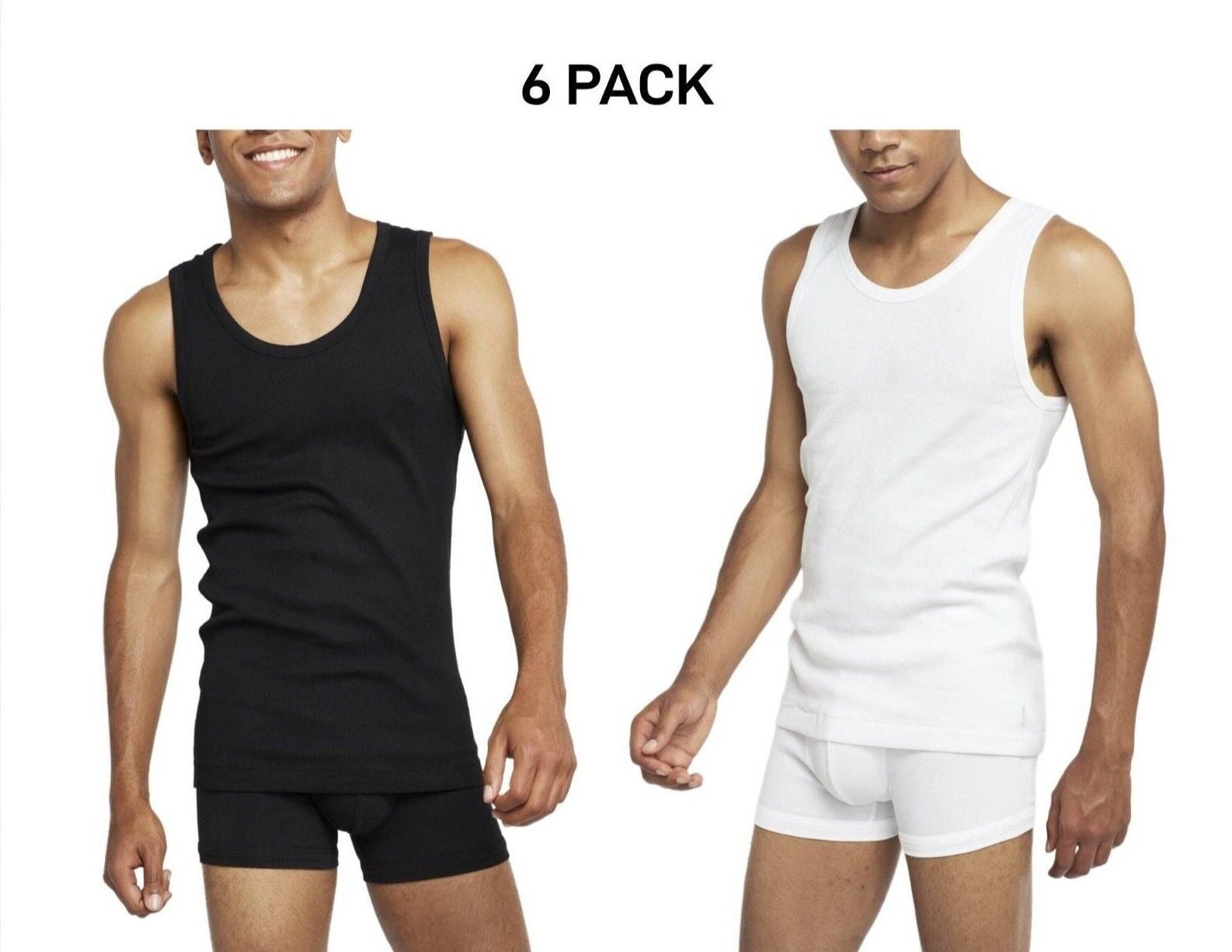 Bonds Mens Organic Chesty Cotton Rib Modern Classic Singlet Shape 6 Pack MX3R