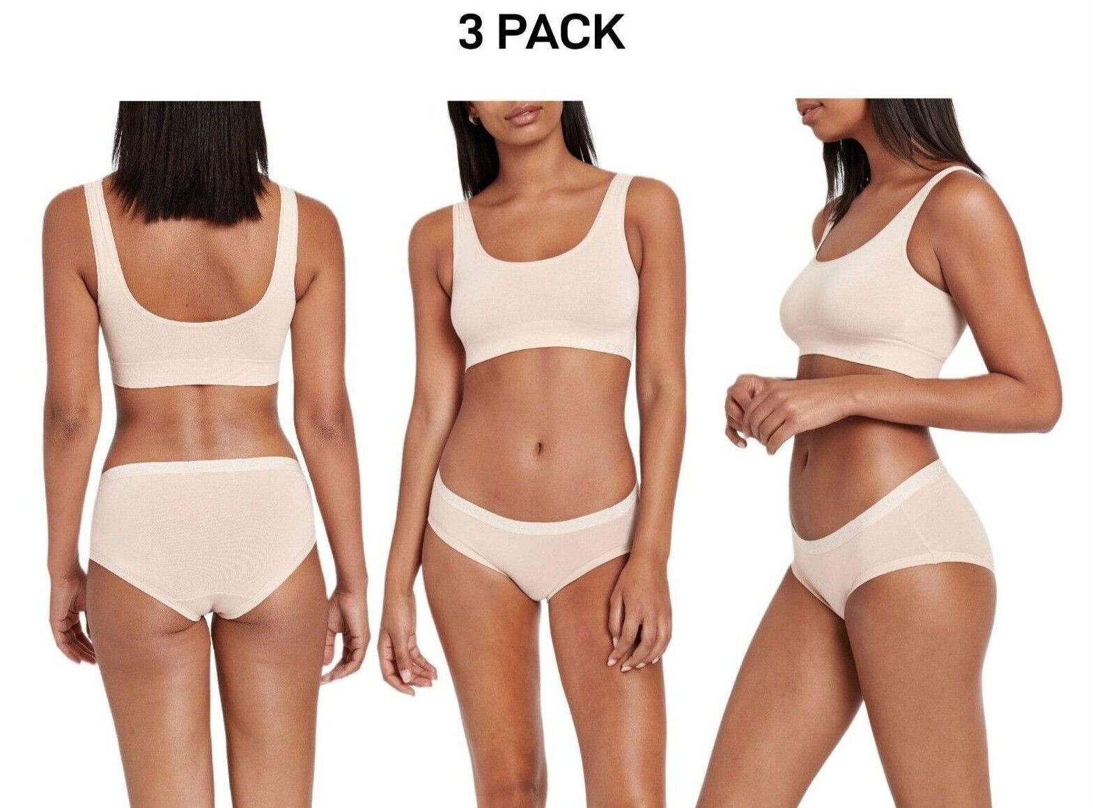 Bonds Womens Cottontails Midi Breathability and Comfort Brief 3 Pack WY5PA