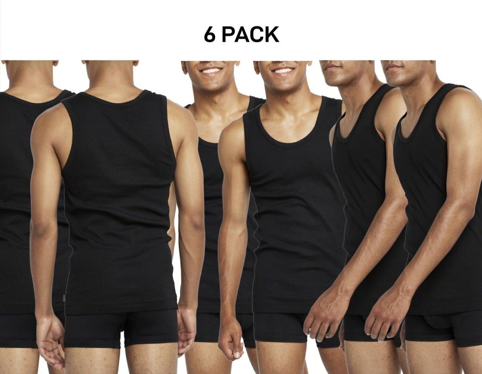 Bonds Mens Organic Chesty Cotton Rib Modern Classic Singlet Shape 6 Pack MX3R