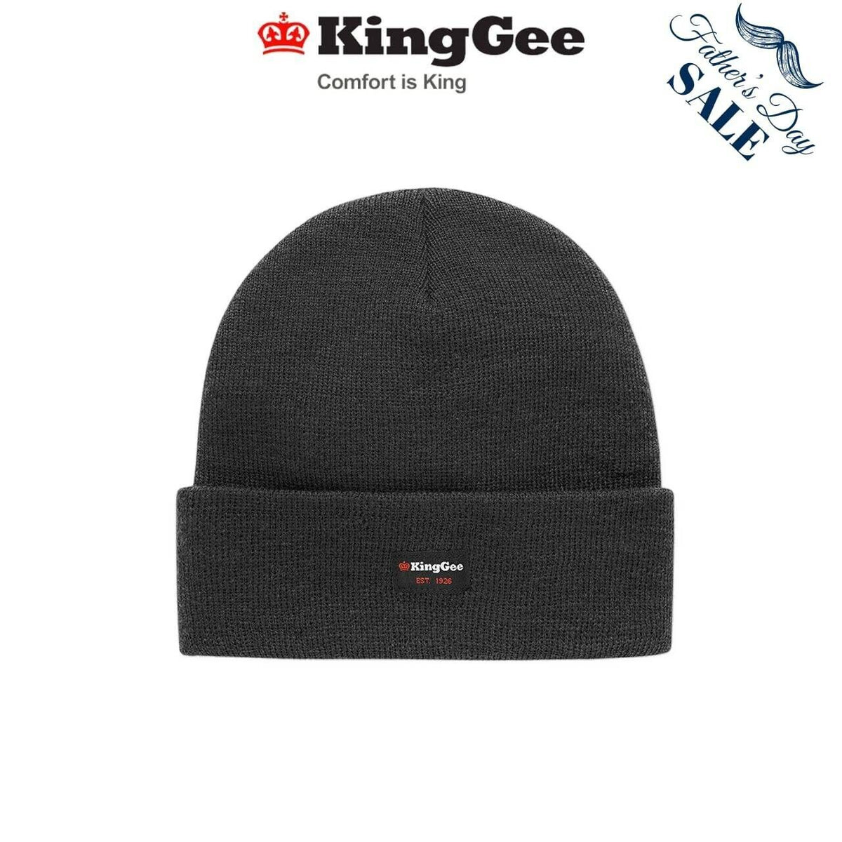 FATHER'S DAY SALE KingGee Mens Tradies Winter Hat Classic Workwear Beanie K61228