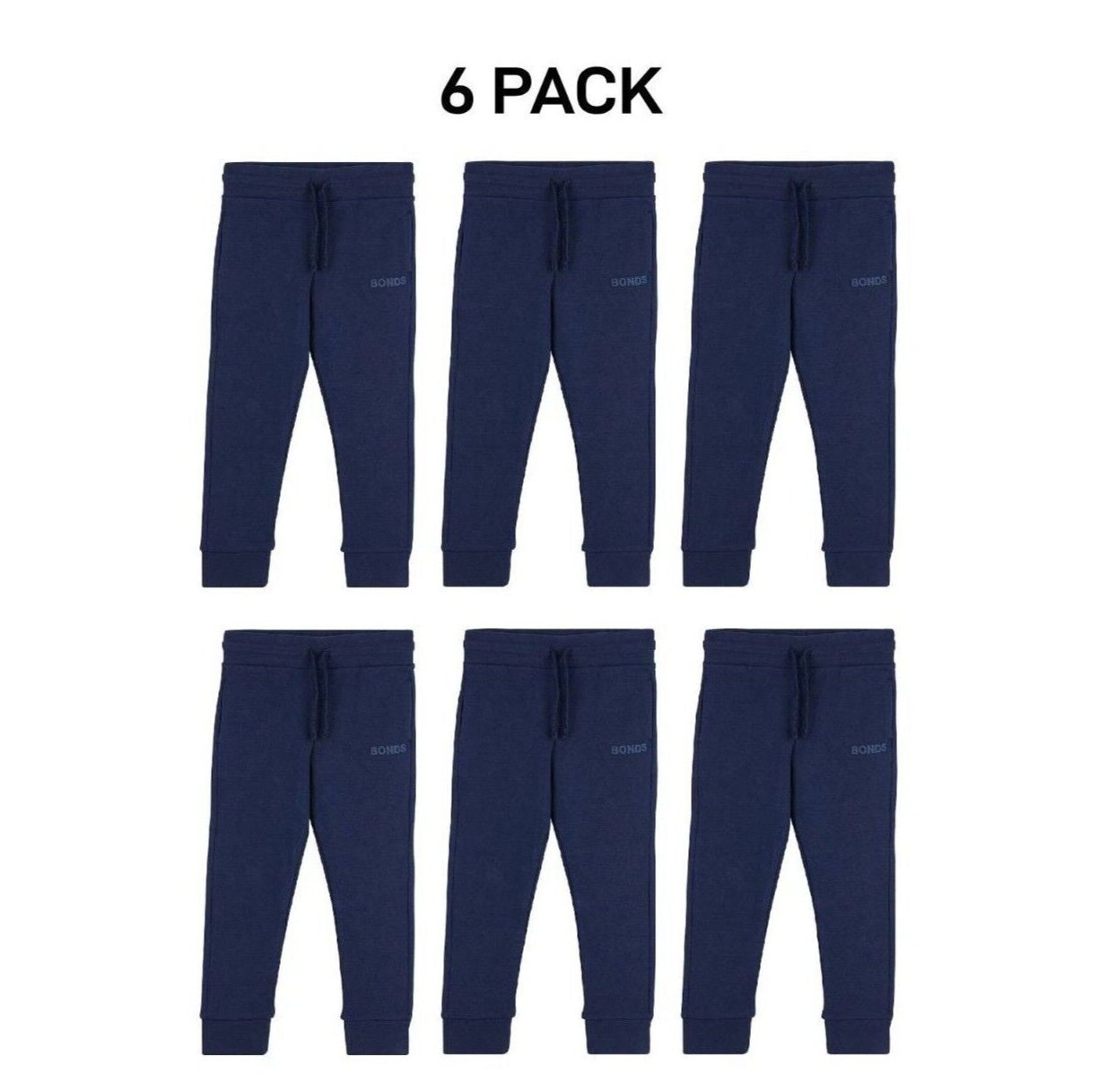 Bonds Kids Tech Sweats Trackie Pants Lightweight Warm Minimise Heat 6 Pack KVQRK
