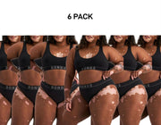 Bonds Womens Retro Rib Hi Leg Bikini Comfortable Smooth Waitband 6 Pack WU8GA