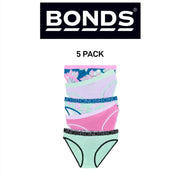 Bonds Girls Bikini Soft and Stretchy Fit Perfect Everyday Coverage 5 Pack UWNV5A
