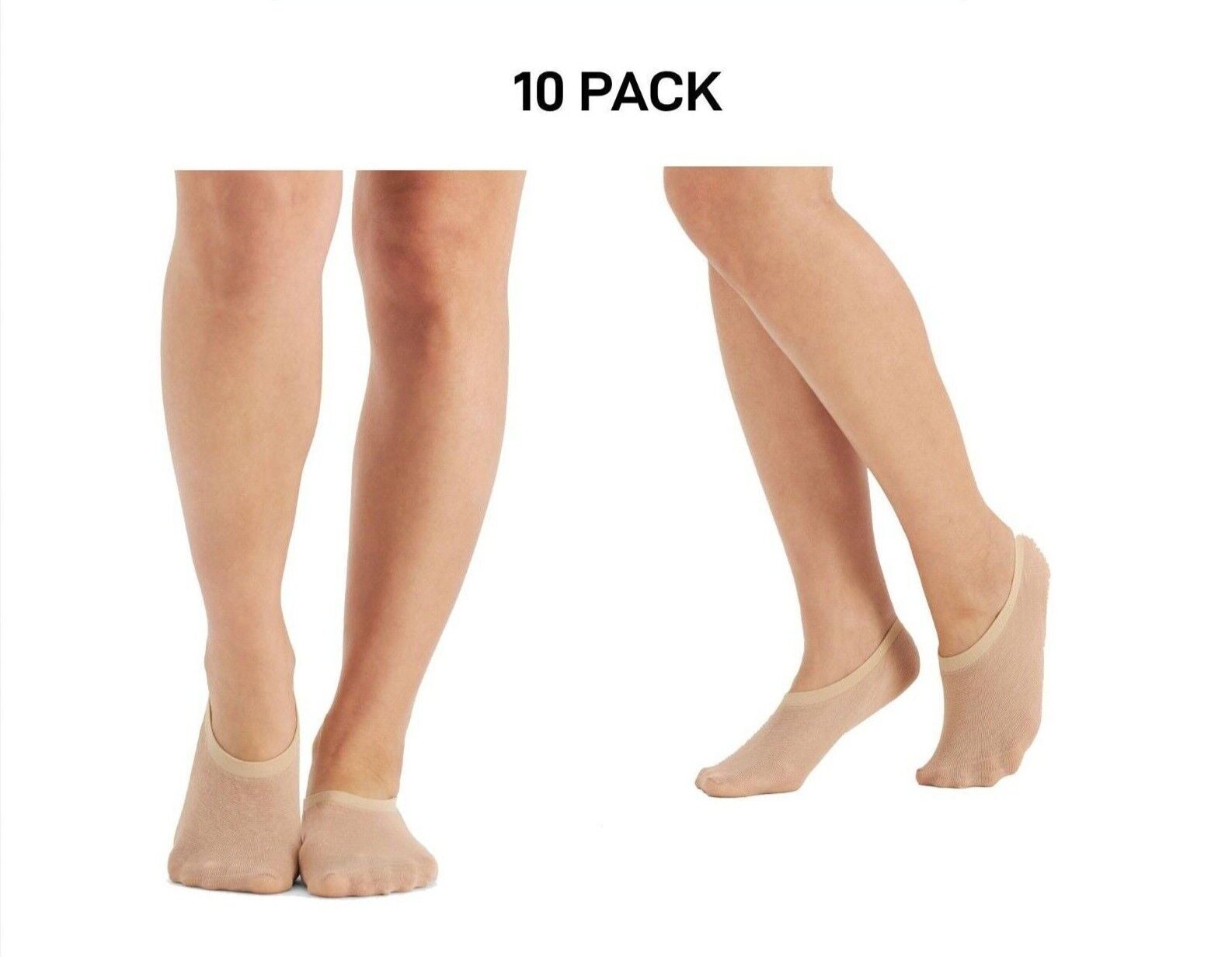 Bonds Womens Sheer Relief Cushioned Footlet Wicks Moisture 10 Pack L64711