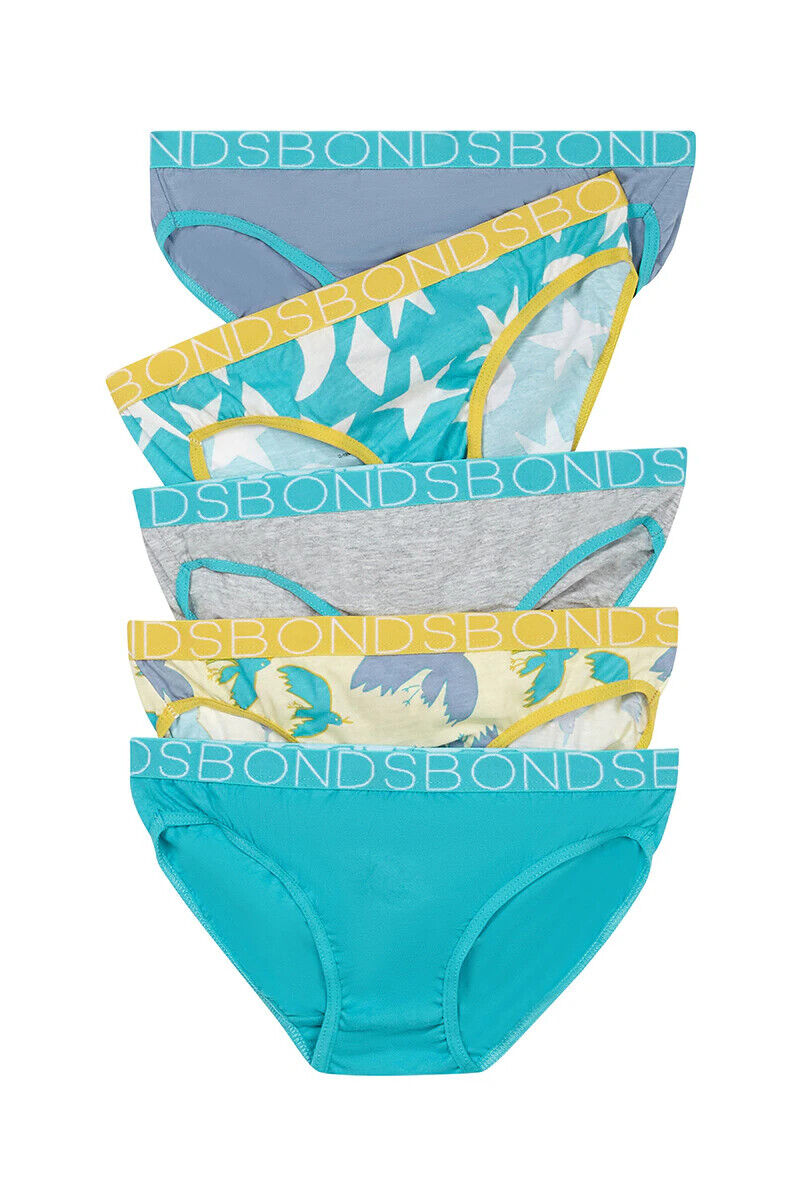 Bonds Girls Bikini Soft and Stretchy Perfect Everyday Coverage 10 Pack UWNV5A