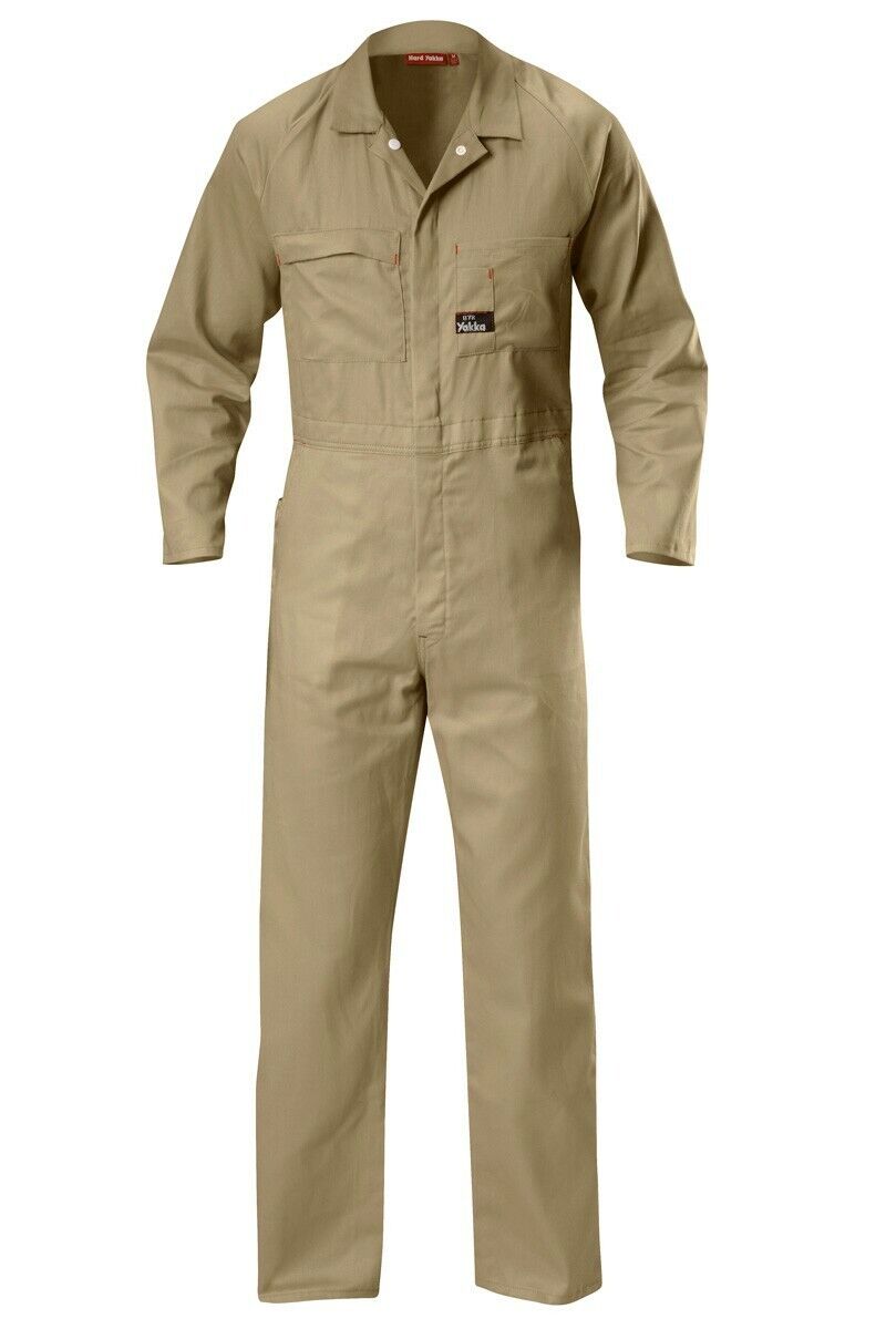 Mens Hard Yakka Coverall Cotton Drill Lightweight Overall Phone Pocket Y00030