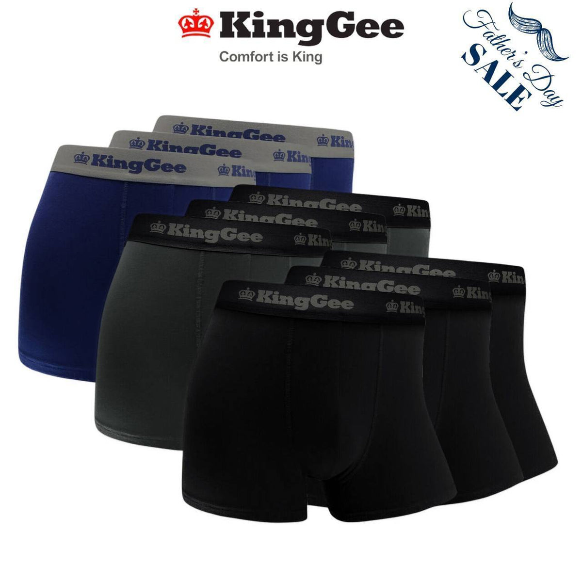 FATHER'S DAY SALE! KingGee Mens Bamboo  3 Pack Superior Jocks Work Trunk K19005