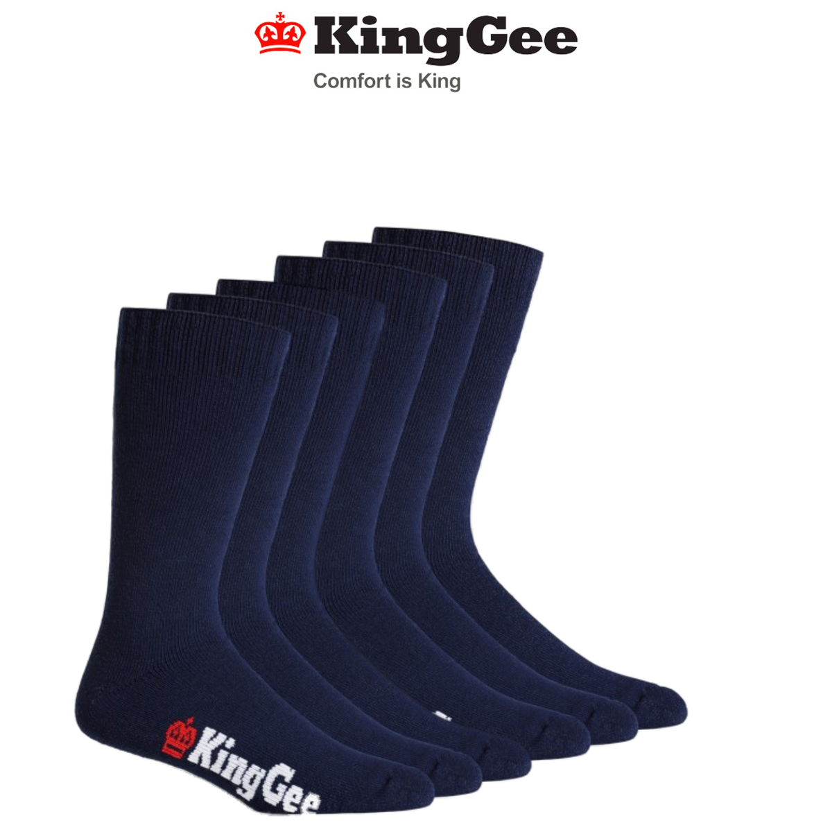 KingGee Mens 3 Pack Bamboo Work Socks Comfort Breathable Workwear K09230