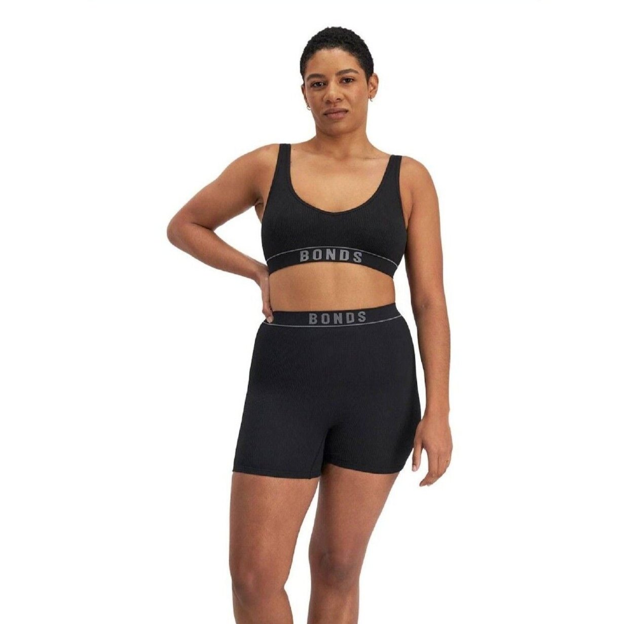 Bonds Womens Retro Rib Seamless Short Stretch Flattering and Supportive Fit WRBN