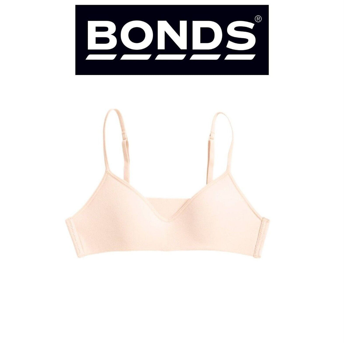 Bonds Girls Stretchies Contour Crop Extendable Elastic Straps Bra UZR31A