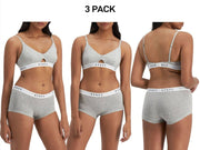 Bonds Womens Originals Boyfit Breathable Comfy Silky Fabric Undies 3 Pack WV7DA