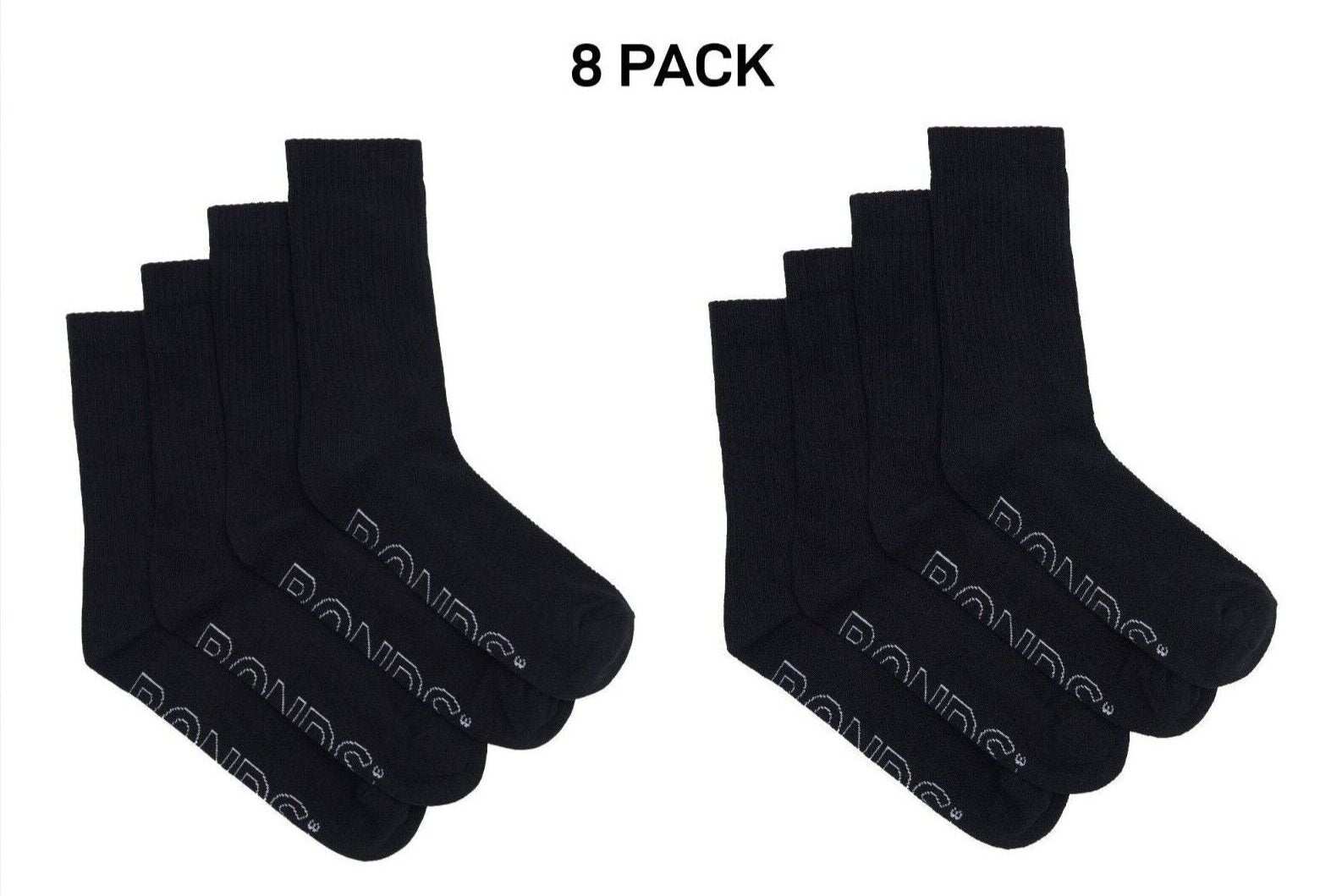 Bonds Kids Logo Light Crew Sock Soft Cotton Mesh Cooling 8 Pack RXVJ4N