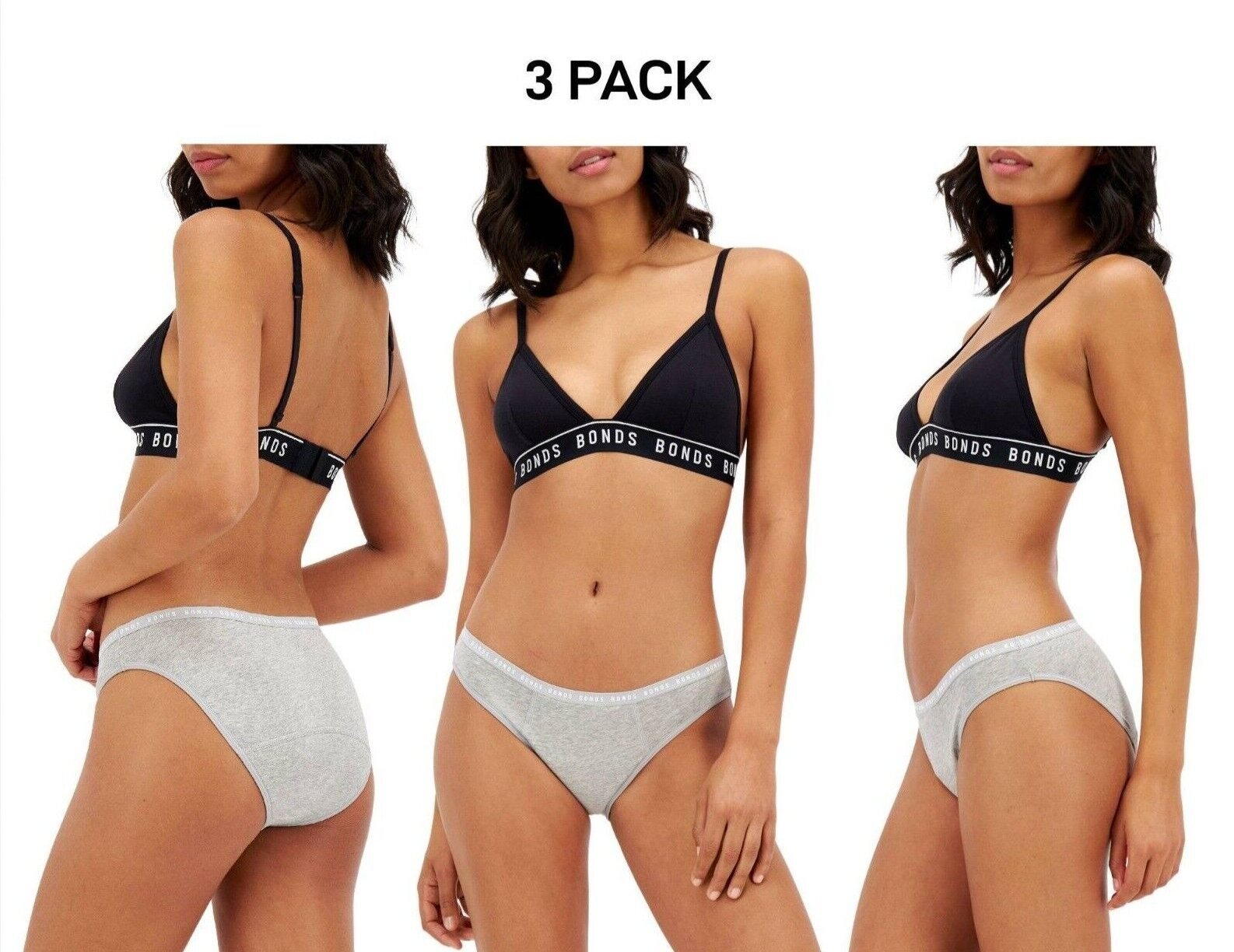Bonds Womens Bloody Comfy Period Bikini Moderate Leak Proof Undies 3 Pack WTQT