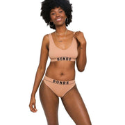 Bonds Womens Retro Rib Hi Leg Bikini Full Coverage Stretch Rib Knit WU8GT