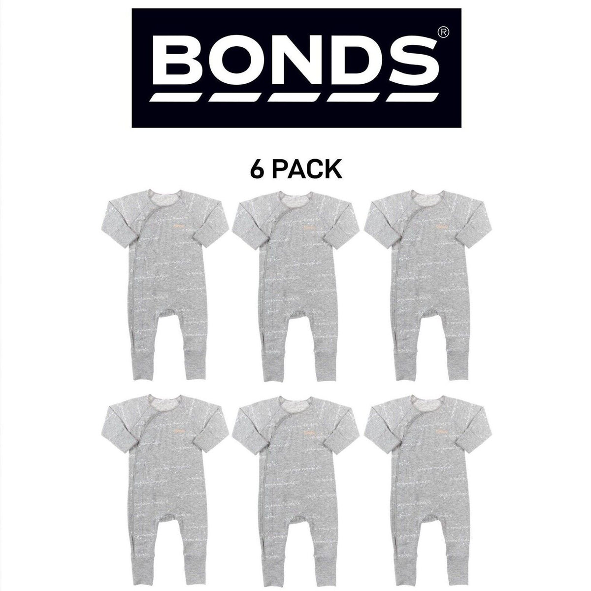 Bonds Baby Newbies Coverall Super Soft Cozysuit & Stretchable Fabic 6 Pack BXQBA