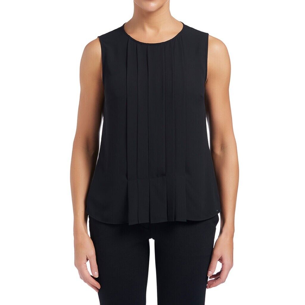 NNT Womens 2 Pack Sleeveles Pleat Front Silhouette Lightweight Blouse CATU5Q-Collins Clothing Co