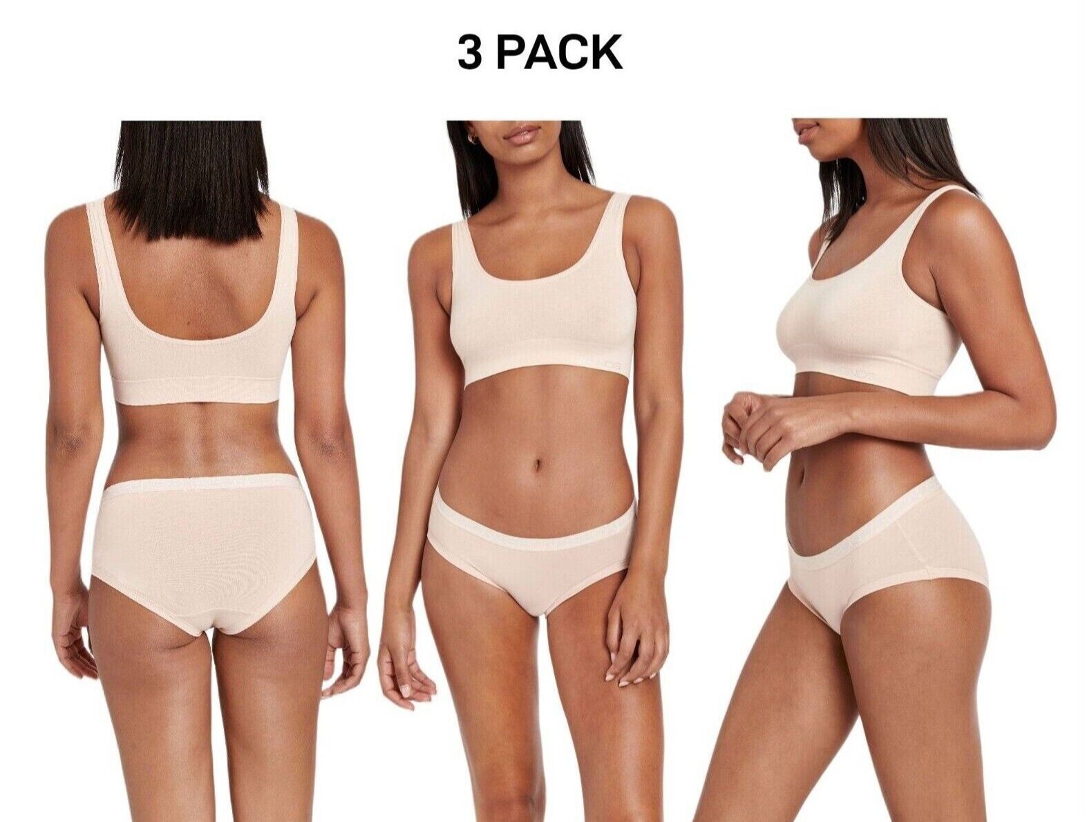 Bonds Womens Cottontails Midi Breathability and Comfort Brief 3 Pack WY5PA