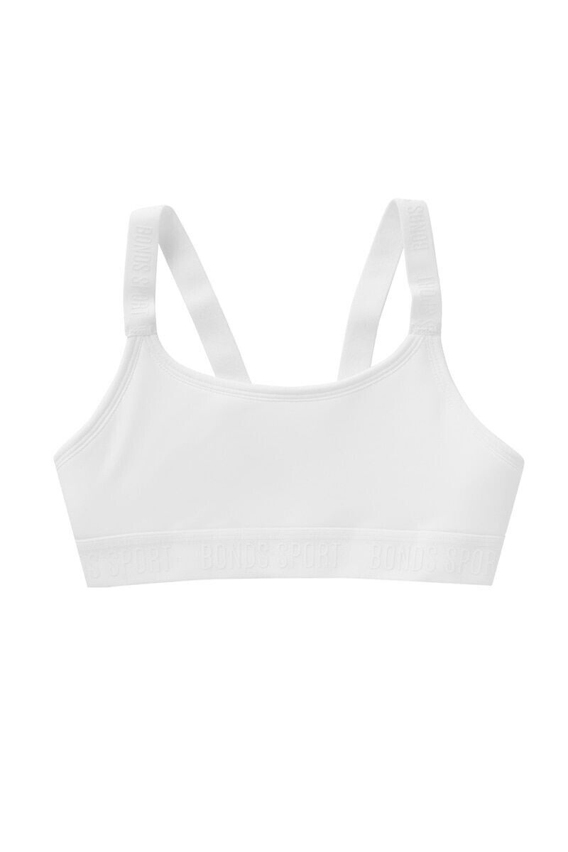 Bonds Girls Performance Stretchy Pullover Activewear Crop Top Bra UY6H1A