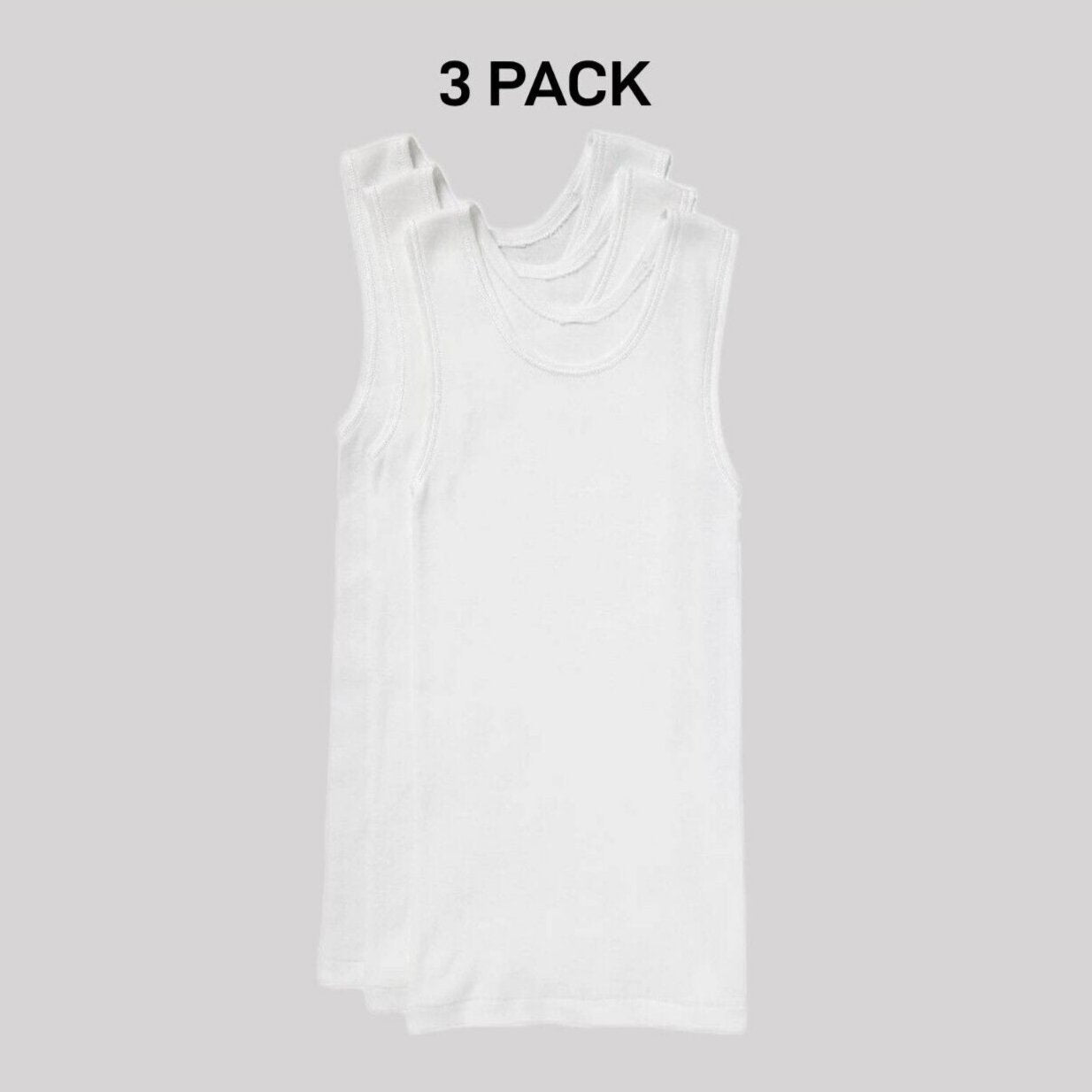 Bonds Boys New Chesty Vest Cotton Singlet Soft Comfort Cotton 3 Pack UYG33A