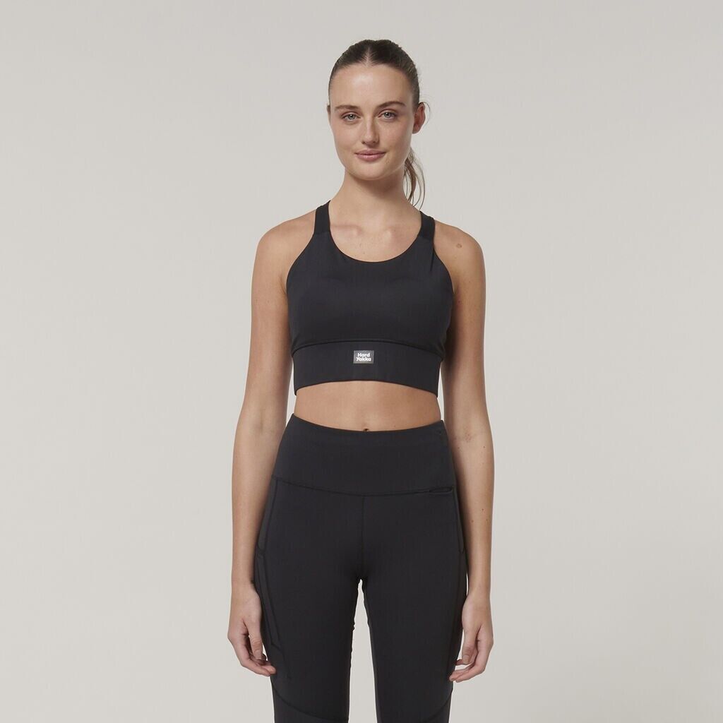 Hard Yakka Womens Form-Fitting Workout  Top Stretch Sport X Work Crop Y08060-Collins Clothing Co