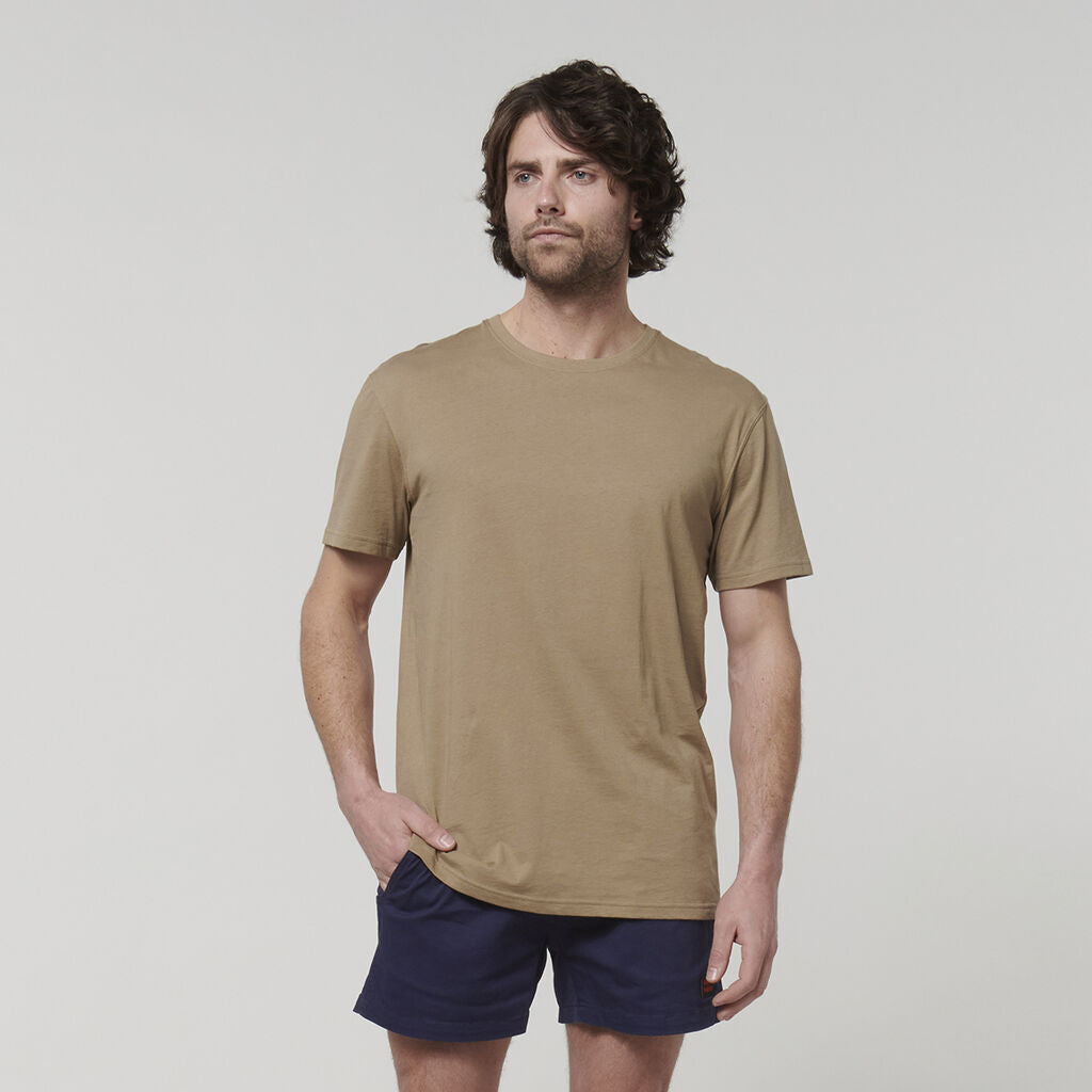 FATHER'S DAY SALE! Hard Yakka Mens Cotton Crew Neck Short Sleeve Core Tee Y19251