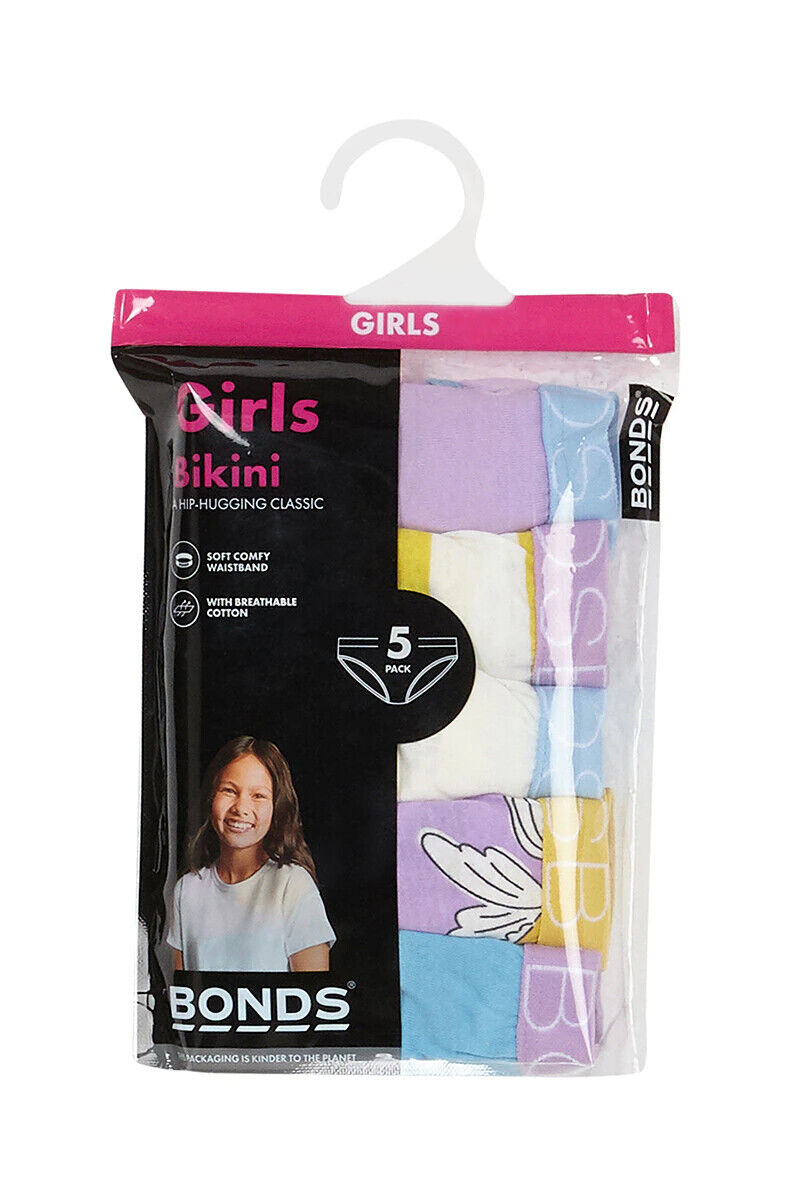 Bonds Girls Bikini Soft and Stretchy Perfect Everyday Coverage 15 Pack UWNV5A