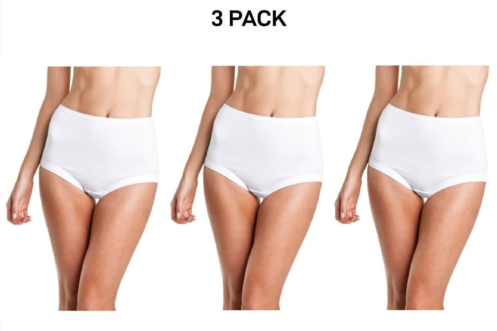 Bonds Womens Cottontails Full Brief With Lycra Comfortable Coverage 3 Pack WUFQA