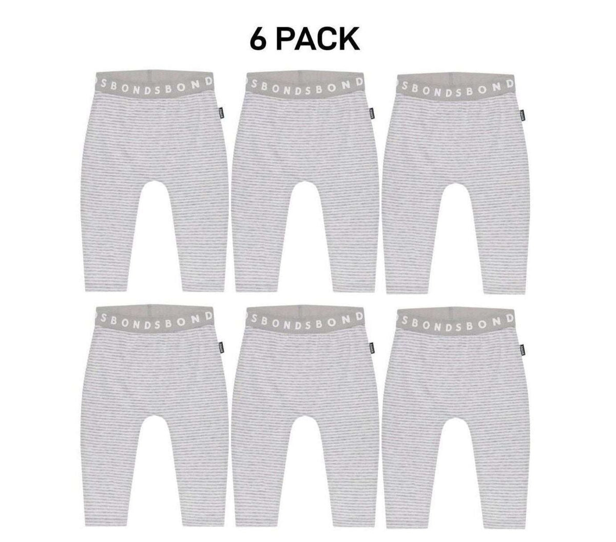 Bonds Baby Stretchies Legging Versatile Strong Elastic Waistband 6 Pack BXUGA