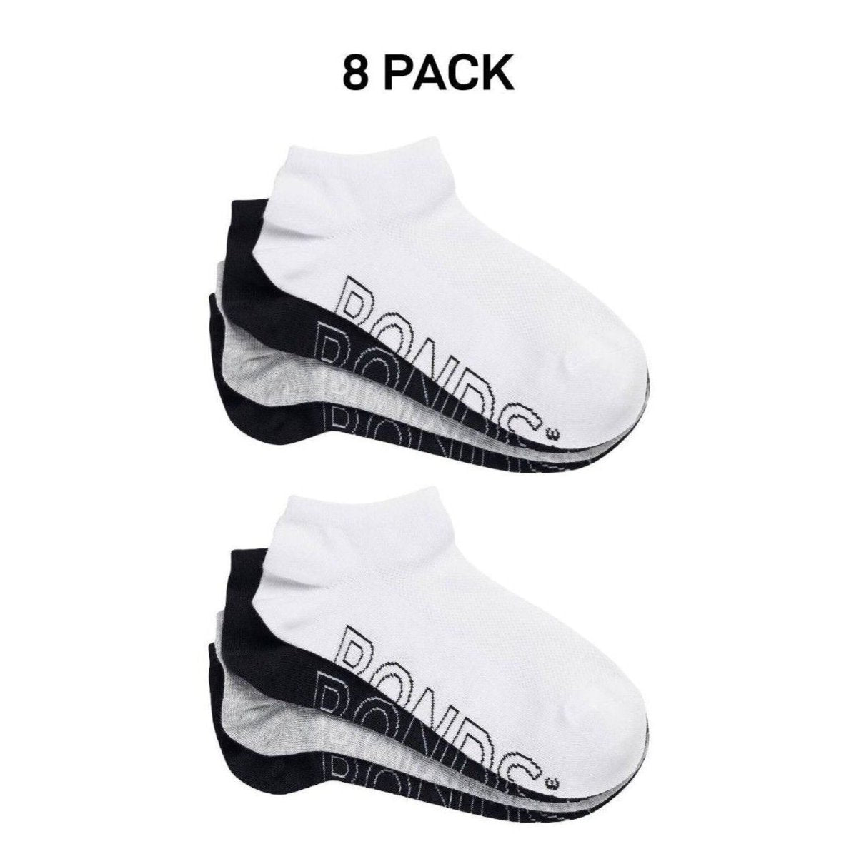 Bonds Womens Lightweight Low Cut Smooth Comfy Stay-Put Fit Socks 8 Pack LXPV4N