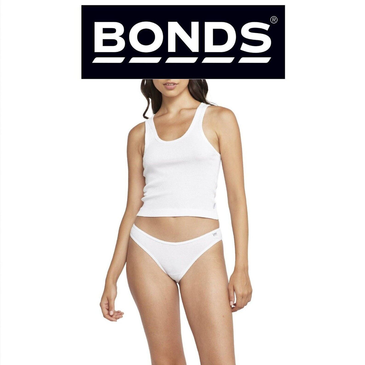 Bonds Womens Organics Ribbed Bikini Soft Skin Comfort Classic Brief WTHU