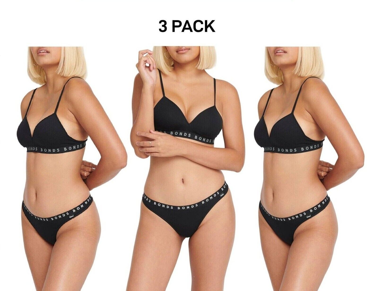 Bonds Womens Hipster Refined Gee Stretchable and Comfortable Undie 3 Pack WUVEA