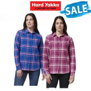 SALE HARD YAKKA Women's Fit Check Flannie Shirt Relaxed Fit Smart Stylish Y08744