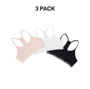 Bonds Girl Hipster Racer Crop Non-Slip Strap Racerback Shape Bra 3 Pack UWPT3A