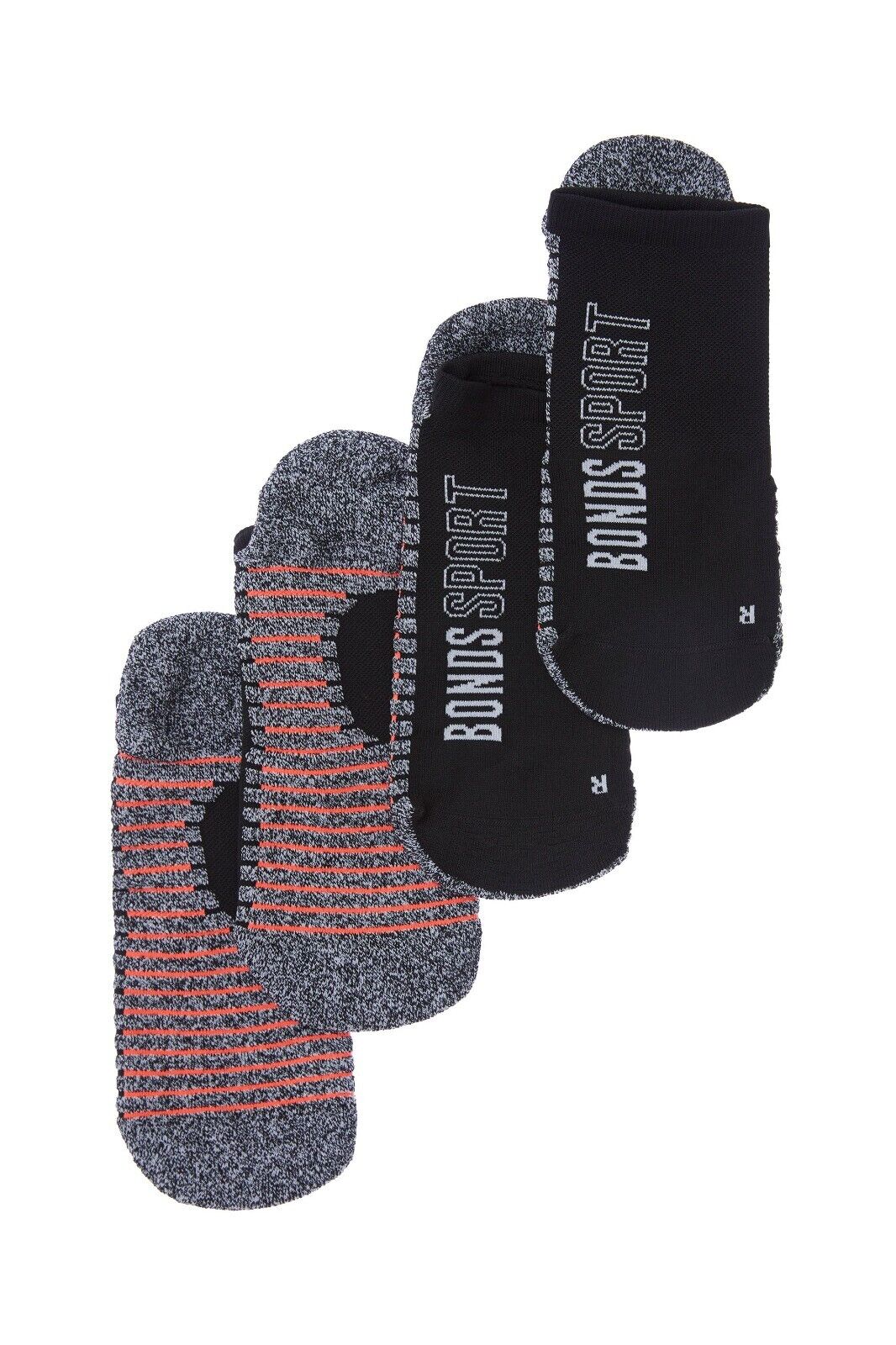 Bonds Mens Sport Tech No Show Sock Cushioned Shock-Absorbing Sole 6 Pack SYCK2N
