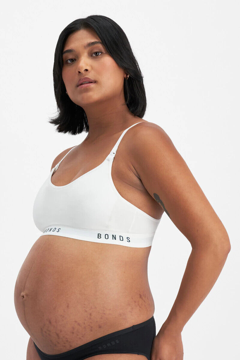 Bonds Womens Damn Dry Milk Leaks Scoop Crop Comfy Easy Feeding Clip YWQL