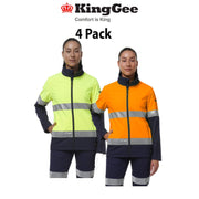 KingGee Women 4 Packs Reflective Spliced Softshell Safety Work Jacket K45006
