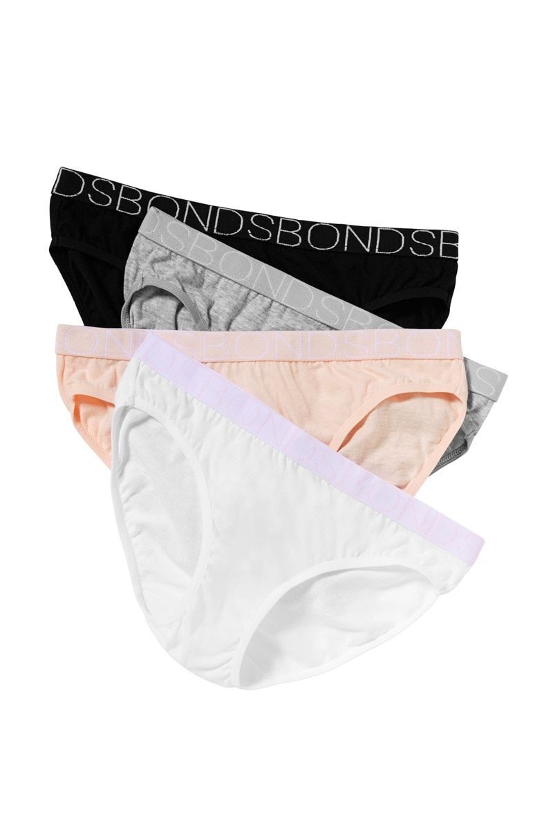 Bonds Girls Bikini Undies Flexible Lightweight and Breathable 12 Pack UZR14A