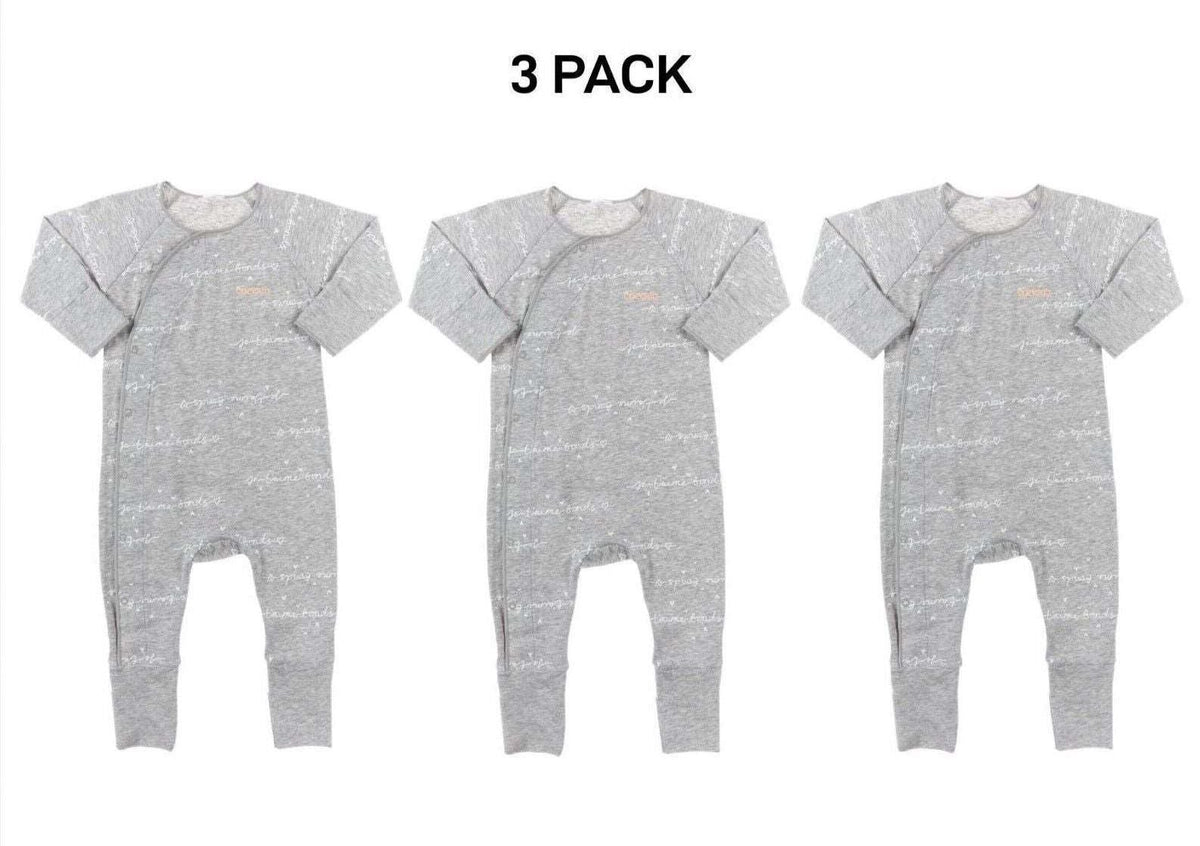 Bonds Baby Newbies Coverall Super Soft Cozysuit & Stretchable Fabic 3 Pack BXQBA