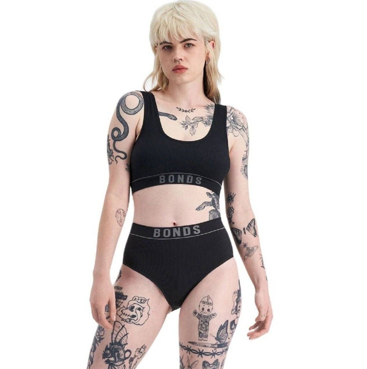 Bonds Womens Retro Rib Hi Hi Bikini Smooth Comfy Stretchable Knit WU8FA