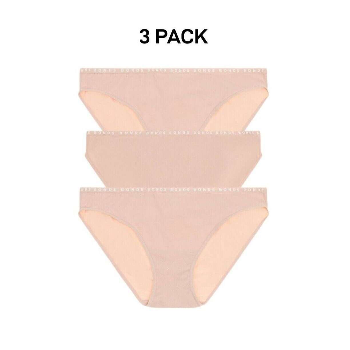 Bonds Womens Hipster Bikini Comfortable Coverage Low Rise Waist 3 Pack WUVXA